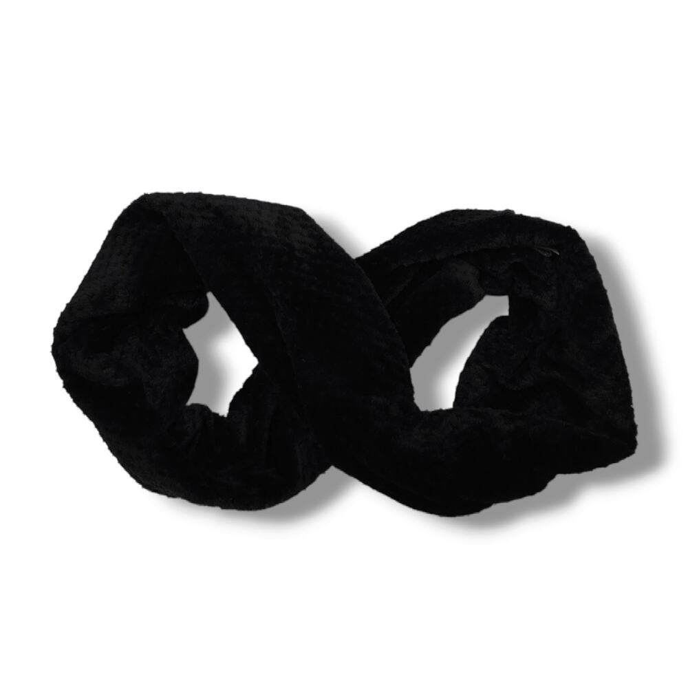 EUC Calvin Klein Faux Fur Infinity‎ Loop Neck Warmer Wrap Snood Scarf Black